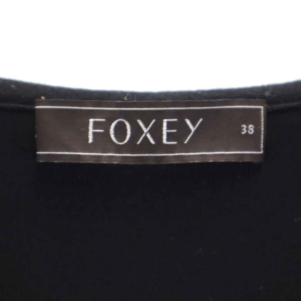 FOXEY 28689-KSTFF125NM-2 No Sleeve V Neck Cut 38 Black Women Used