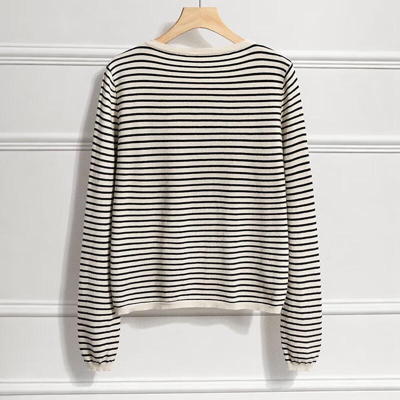 Women's Fine Stripe Knit Cardigan