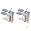 2X Floor Mop Set 360 Degree Rotation Telescopic Handle Self-Cleaning Flat Mop With Microfibre Pads And Cleaning Bucket