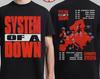 System O A Down EU & UK Tour 2026 Merch Duże Logo Z Mapą Koszulka Unisex Tee