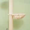 Floor To Ceiling Cat Tree Anti Tip Safety Sisal Rope Posts Engineered Wood Oak And Cream White