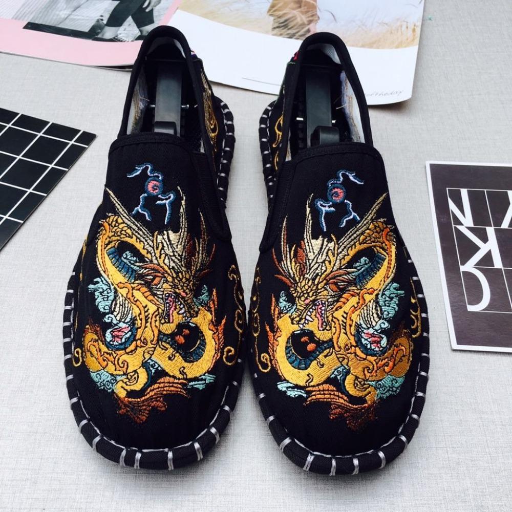 

Canvas Shoes Men s Embroidery Breathable Casual Shoes 41