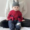 Boys Knitted Sweater Autumn And Winter New Baby Pullover Sweater Small Gloves Round Neck Children Loose Foreign Style