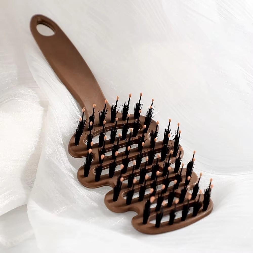 Anti-static Boar Bristle Hair Brush Plastic Scalp Massage Comb Hair Massage Brush  Wet or Dry Use