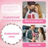 Personalized Custom Image Simulation Rose Blanket Lover Tanabata Gift Bouquet Blanket Fake Flower Gift Girlfriend Wife Couple