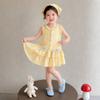 Girls Summer Sweet Princess Dress with Bow Backless Sundress