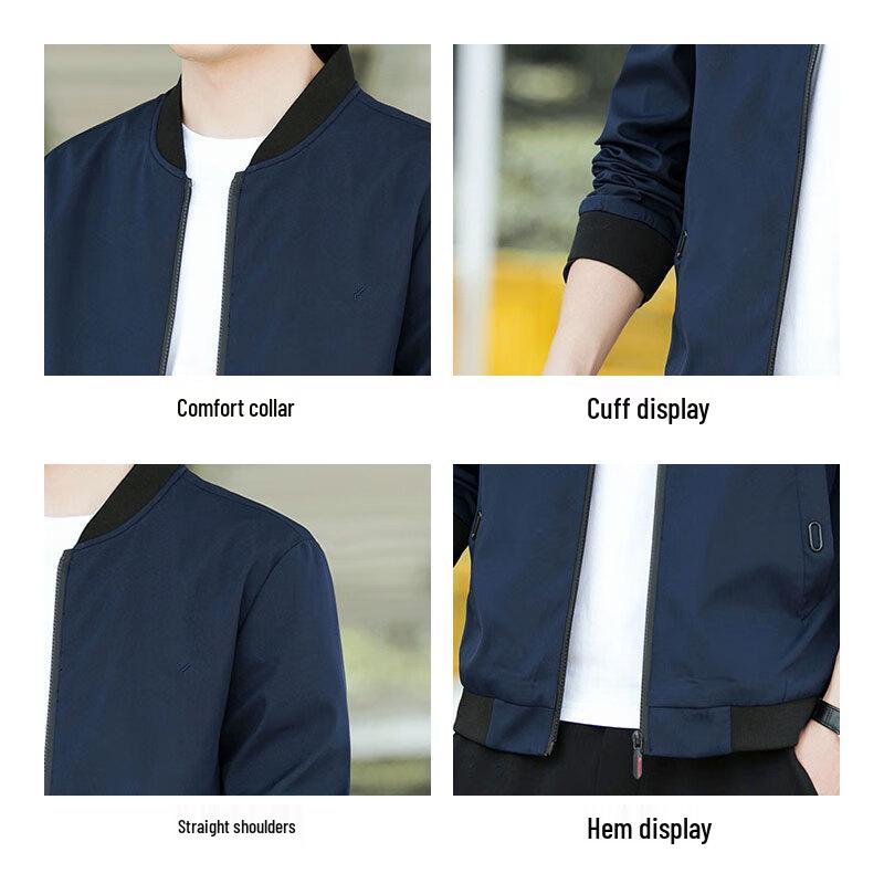 ROMON Men's Stand Collar Business Casual Autumn Jacket