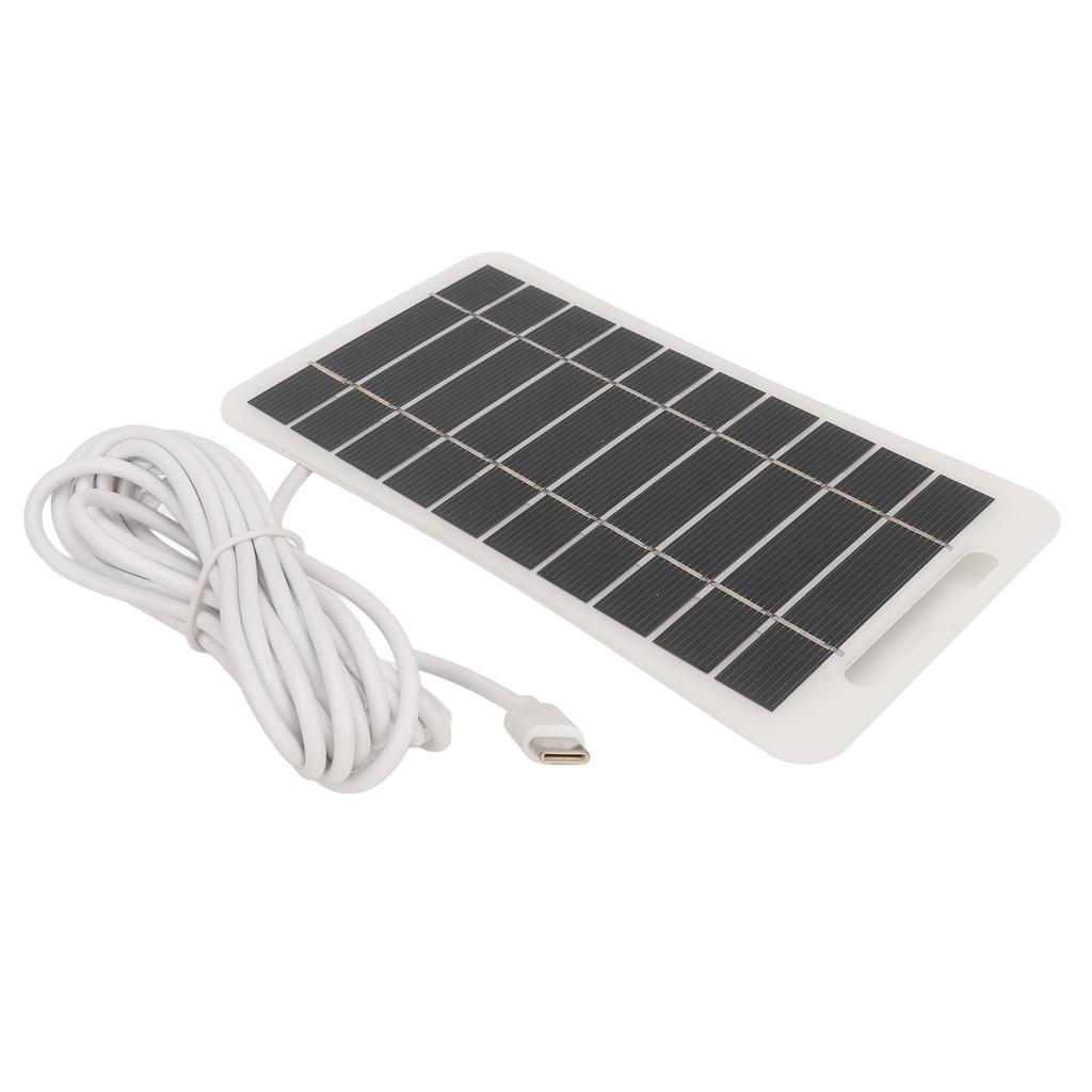 2W 5V Portable Solar Panel USB Type C High Efficiency Polycrystalline Silicon Mini Small Solar Panel for Outdoor Travel