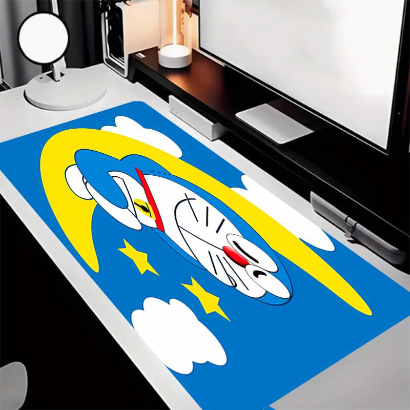 Doraemon Theme Premium Non-slip Mouse Pad with Stitched Edges,Durable Rubber Material,for Desktop & Gaming Great Gifts