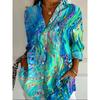 Women'S Fashion Blue Printed Shirt Women's Clothing
