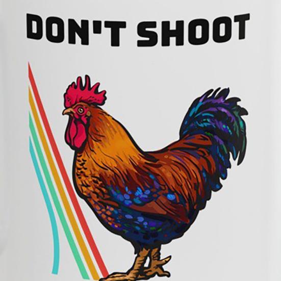 Caneca Engraçada de Galo Meme Não Atire Preciso de Damascos para Minha Galinha Caneca para Gamers Xícara de Café Cerâmica Presente para Streamers E Amantes de Memes