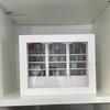 Unique Desk Accessory Anxiety Relief Mini Bookshelf Realistic Miniature Ornament with 300 Pcs Stress-relieving Book Display Wood Simulated for Lovers