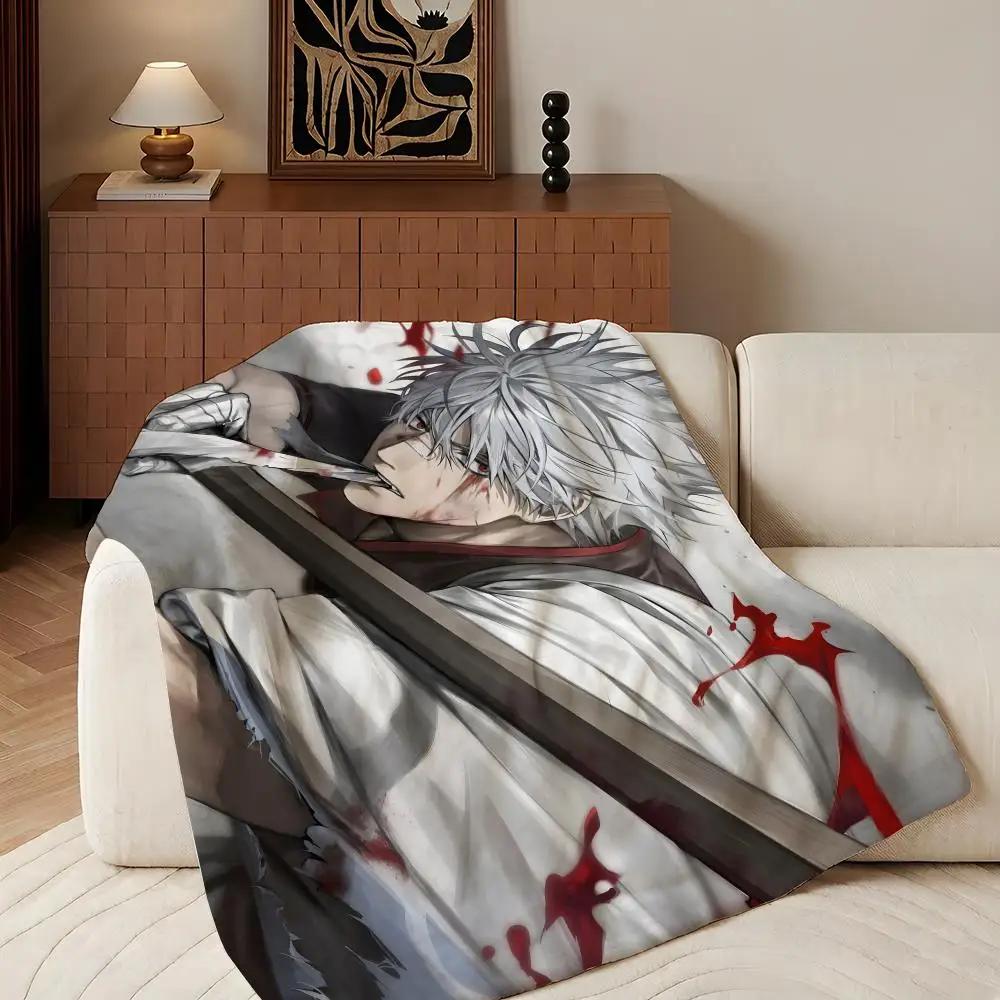 Anime Gg-Gintama-Aa Throw Flannel Throw Blanket, Lightweight Cozy, Durable Washable Cute Cool