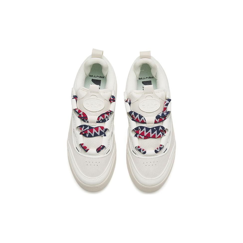 Anta Aojie Bread Shoes Non-Slip Wear-Resistant Low-Top Skate Shoes Women Sneaker White Gray 122248053-6