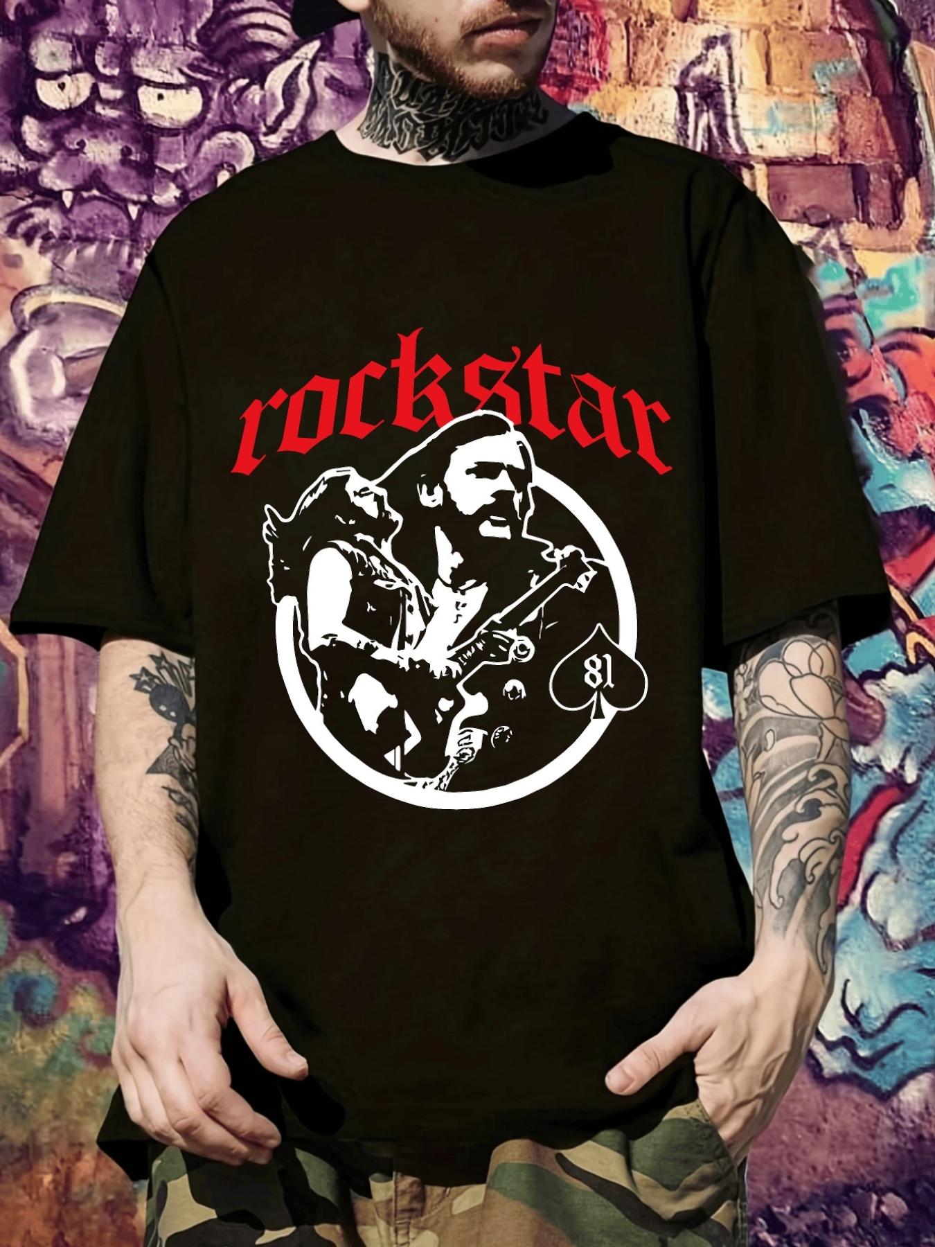 Rockstar Graphic T-shirt - Bold Red Rockstar Text XXXXL
