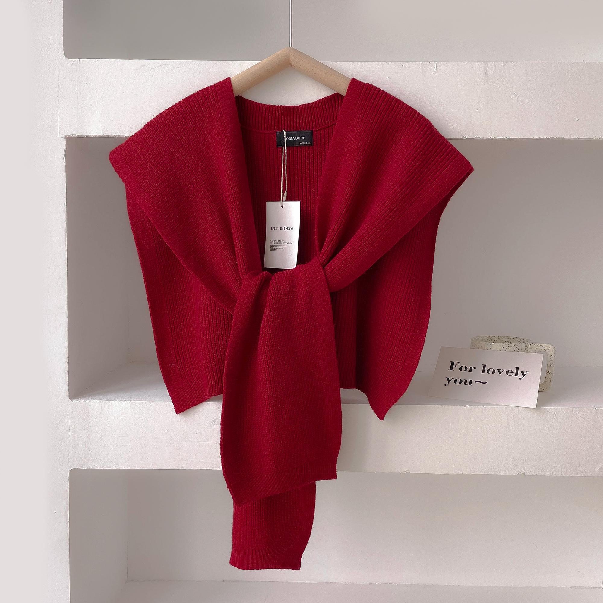 

Cashmere Wool Knit Women Fake Collar Shawl Summer Air Conditioned Shoulder Protect Cervical Spine Thicken Warm Scarf