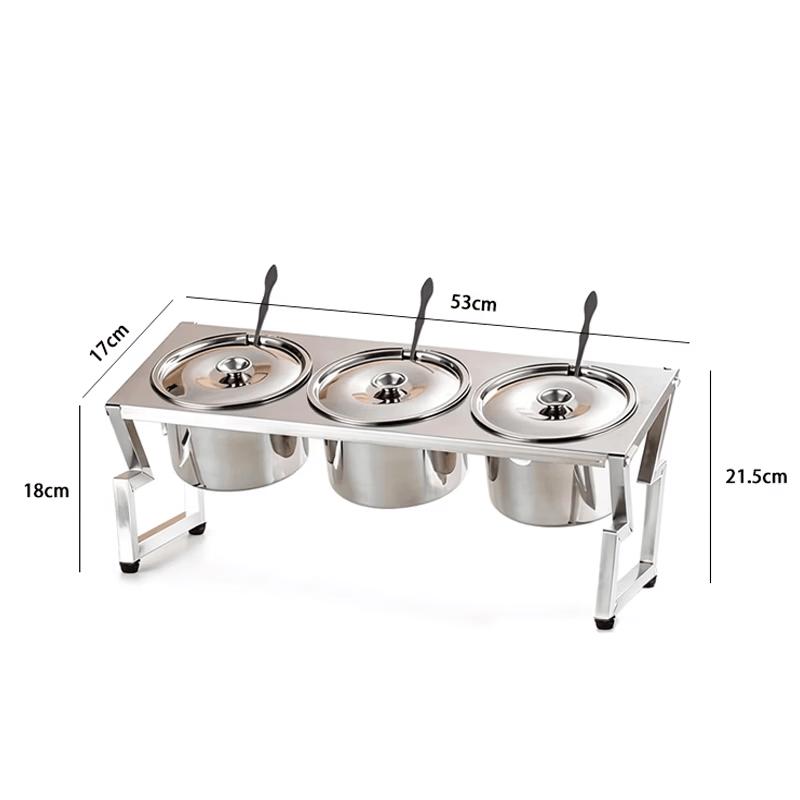 Stainless Steel Divided Spice Rack with Lid