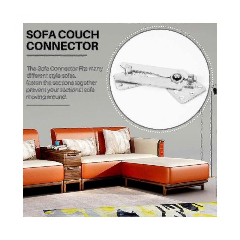 2 Packs Of Sectional Sofa Connector Metal Sectional Sofa Furniture Connector Sectional Connectors for Sliding Sofa