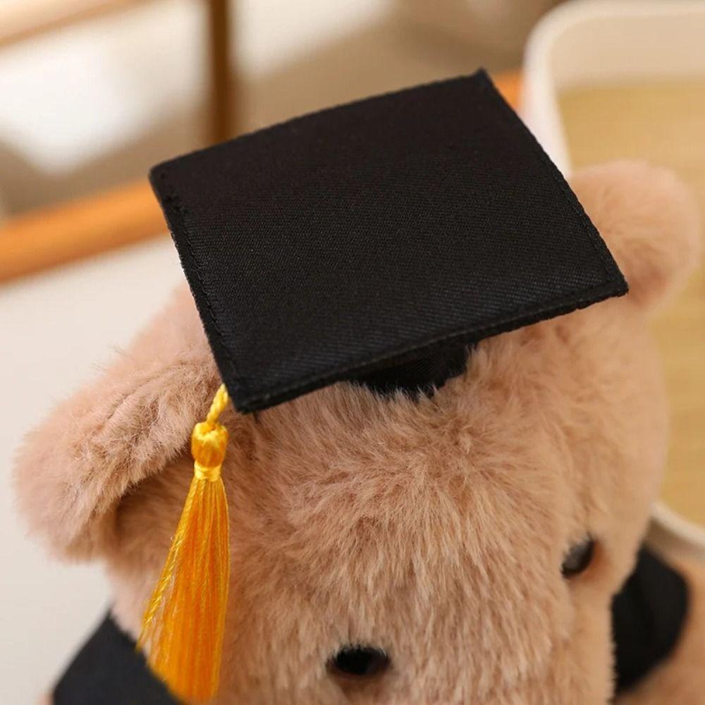 With Doctorial Hat Bachelor Bear Plush Toy Stuffed Toy Sitting Bear Plush Toys  Graduation Season