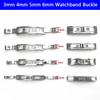 Schmetterlings-Uhrenschließe 3mm 4mm 5mm 6mm Edelstahl Doppeldruck-Faltschließe Uhrenarmband-Knöpfe Uhrenarmband-Schnallen Zubehör