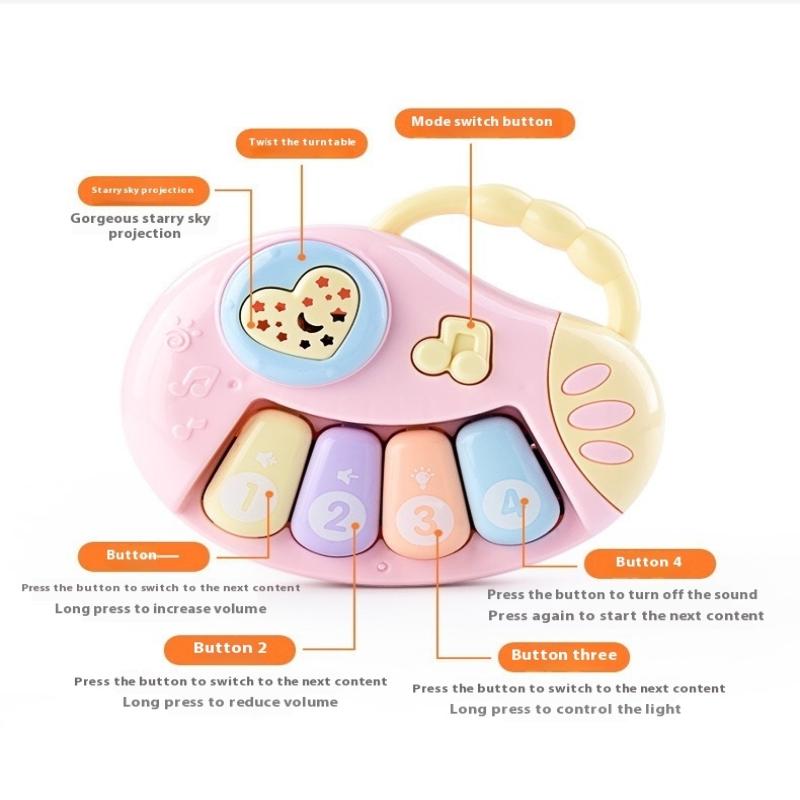 Baby Musical Toy With Animal Sound Kids Piano Keyboard Electric Flashing Music Instrument Early Educational Toys For Children