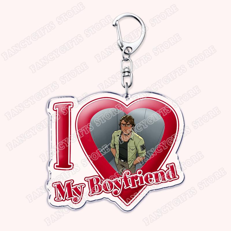 Portachiavi Carino I Love My Boyfriend Chibi per Accessori Law Pet Strade Lawrence Ren Hana Owo Portachiavi Gioielli Amici Fan Regali