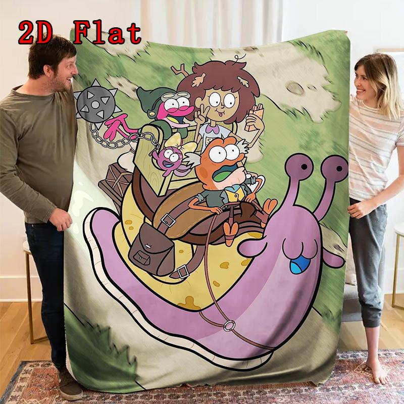 Amphibia 2D Flat Pattern Flannel Blanket High quality All Seasons Warmth and Comfort Perfect for Christmas Gifts.NMT0928009