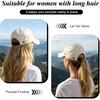 Women Sun Hat Wide Brim Hat Ponytail Baseball Cap Foldable Packable for Summer Beach Golf Hiking Fishing