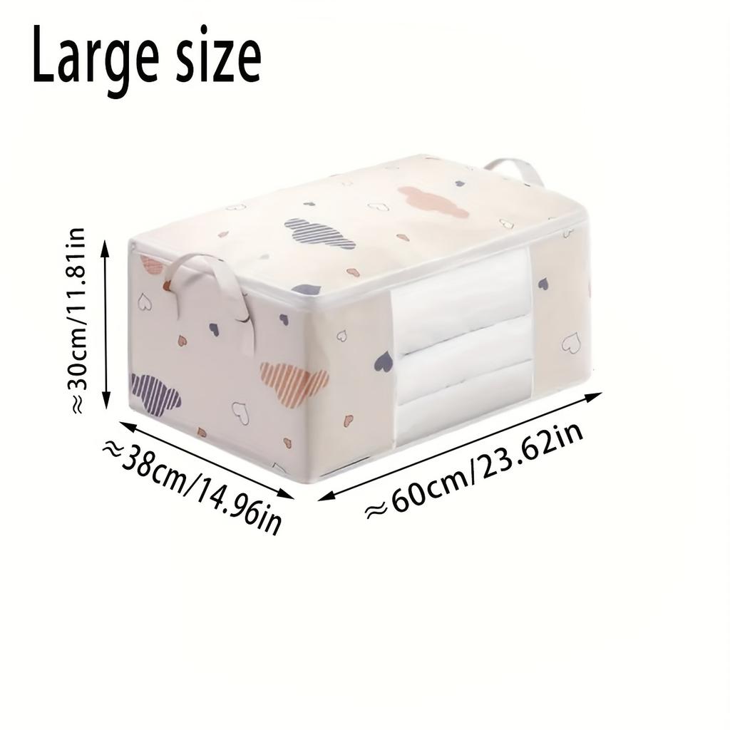 High qualityLarge Capacity Storage Bags for Bedding, Blankets, And Toys with a Transparent Window; Foldable And Portable Storage Bags Made of