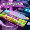 Custom Name Personalized Candy Crush Saga Pattern Mousepad, Laptop PC Desk Mat, Decorative Desk Mat for Home Keyboard Pad Gift