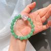 Natural Dongling Jade Milk White Crystal Design Bracelet Bracelet.