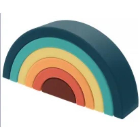 Nové silikonové stavební bloky Rainbow Silikonové kousátko pro miminka Bez BPA Měkké silikonové bloky Vzdělávací hračky Dárky pro miminka