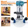 Router Base with Double Handles Palm Router Fixed-base Guide Wood Router Jig for Hand Trimmer Woodworking Milling Engraving