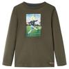 Children's Long-Sleeved T-Shirt, Khaki, 128