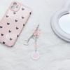 Fashionable Butterfly Fish Cake Phone Chain Pendant Cellphone Charm Keyring Cute Acrylic Keychain with Beads Accessory