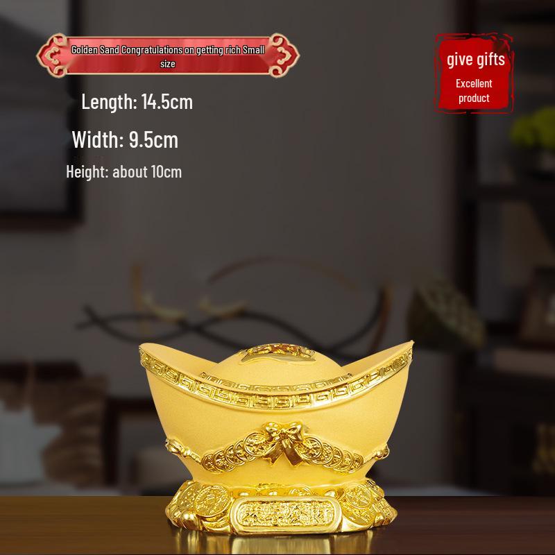 Gold Ingots Treasure Basin Piggy Bank Home Decoration Gift