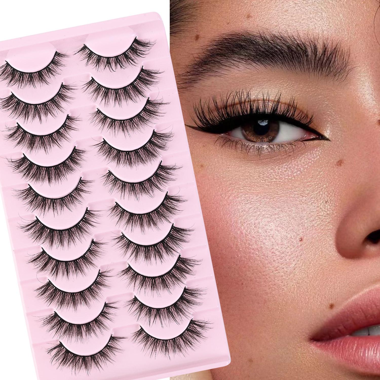 

Meiyiya Natural Style Synthetic Fiber False Eyelashes - 10 Pairs Multi-Pack