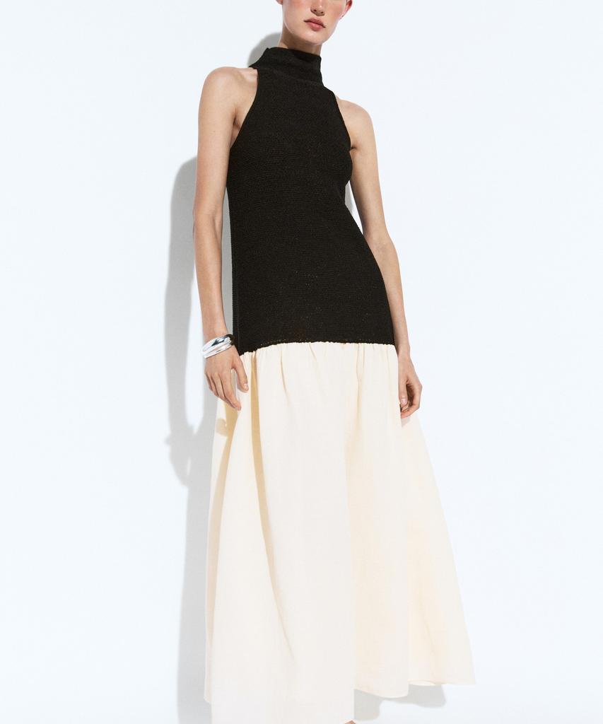Masimodutti Combination Midi Dress