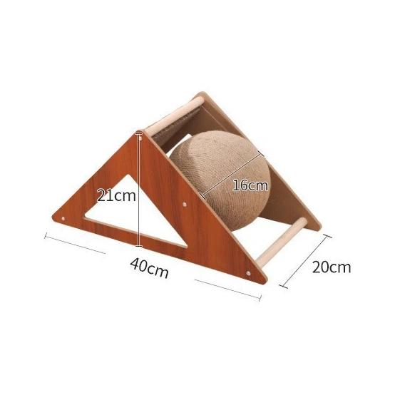 Triangle Cat Scratch Board Sisal Scratch Ball Wear-resistant Scratch-resistant Grinding Paws Toys Cats Supplies Accessories