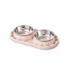 Stainless Steel Pet Food Bowl Leakproof Pet Dog Feeder Simple Dog Food Dispenser  For Cats Dogs