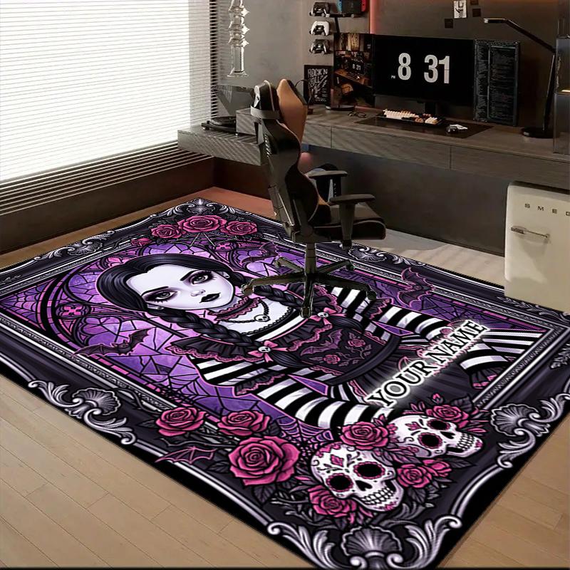 1PC Custom Name Gothic Sweetheart Artwork Theme Floor Mat Ideal for Living Room, Game Rooms, Office, Bedroom,Floor Mat Playful Design218