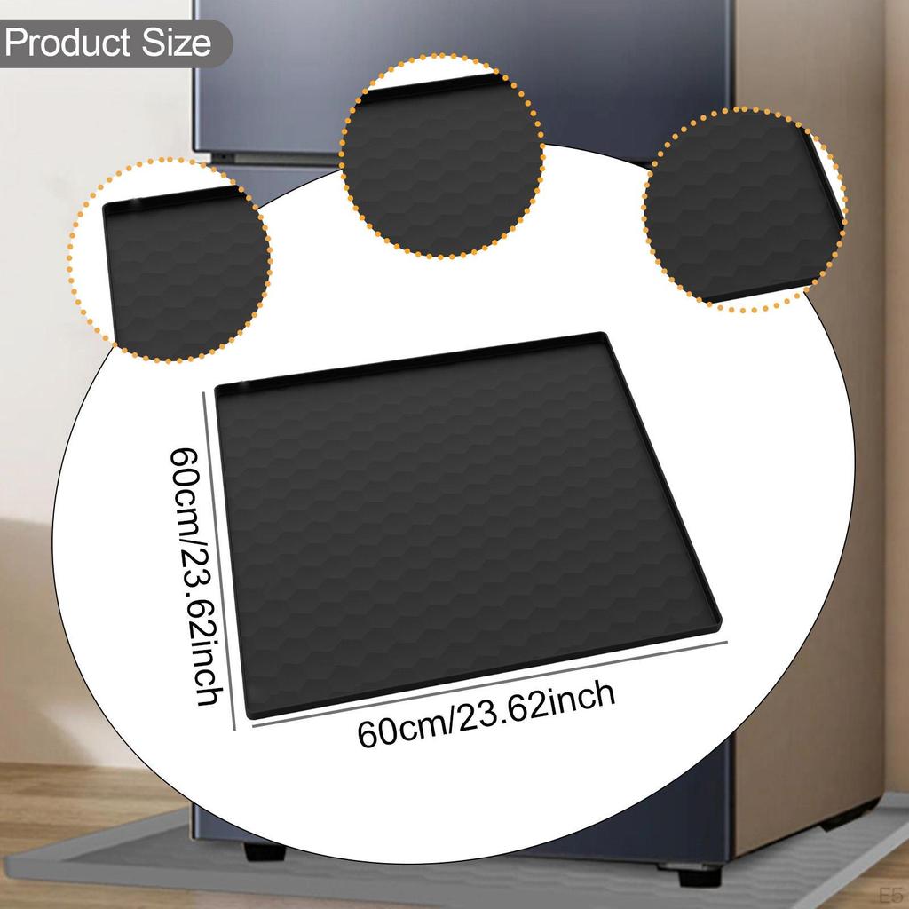 60 X Cm Silikonová podložka do lednice Protiskluzová Proti odkapávání Přenosná Domácí Mraznička Odkapávací tác