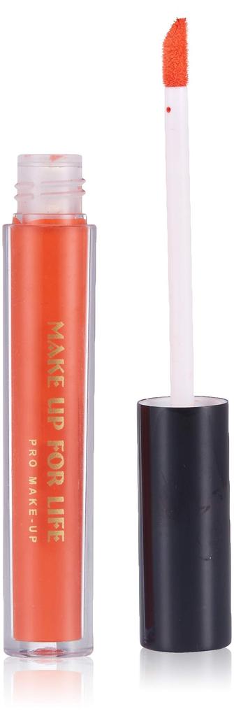 MAKE UP FOR LIFE Satin Luxe Liquid Lipstick, 05, Orange, 8 ml