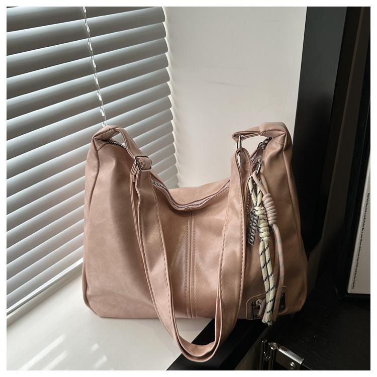 Bag Women's Korean Version Ins Trendy Fashion Casual Tote Bag 2025 New Simple Large-capacity Shoulder Oblique Span Bag