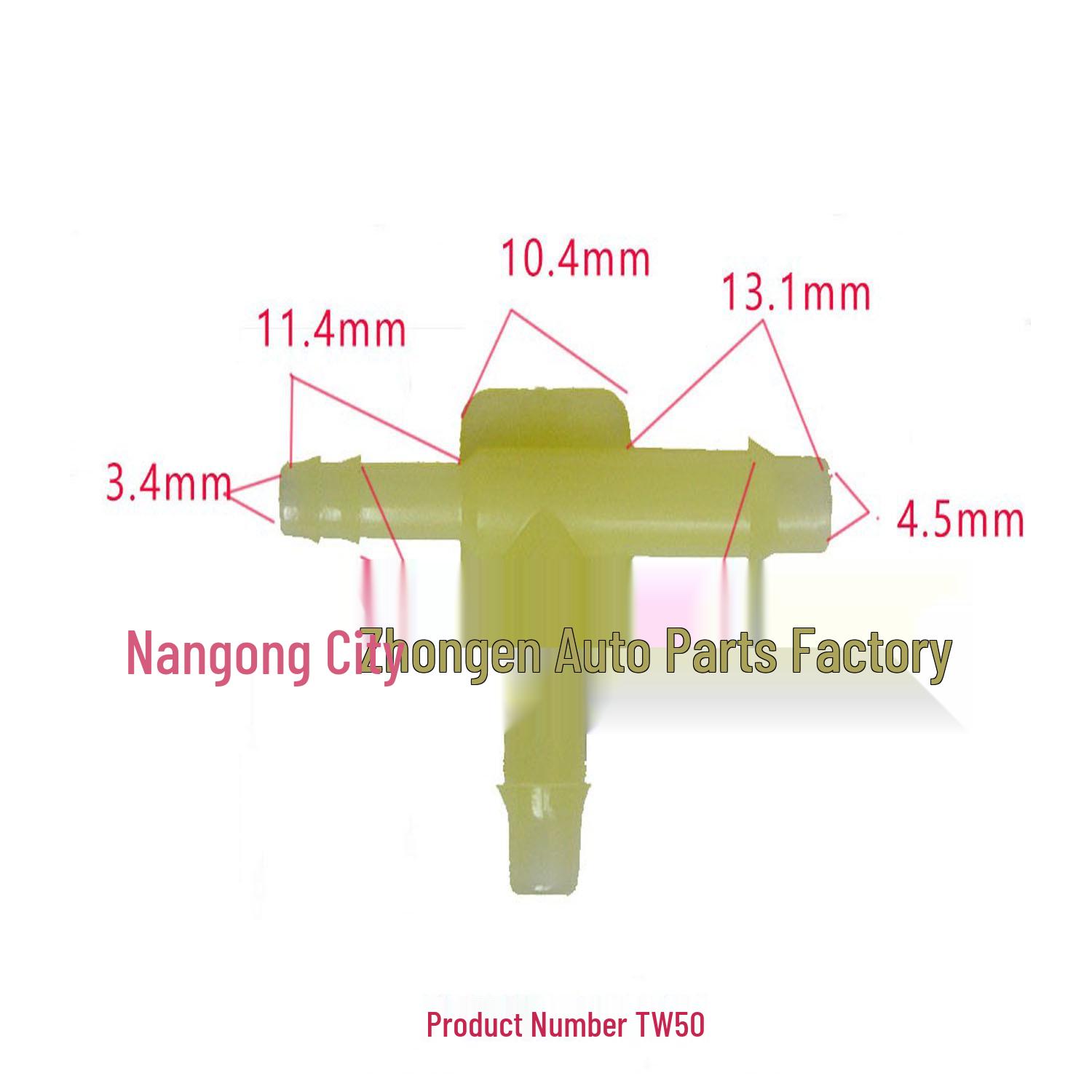 

Car Windshield Wiper T-Shaped Water Pipe Connector & Fixing Clip for Direction Adjustment. 10000 Pack