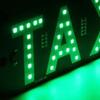LED Indicator Light Waterproof Taxi Sign Lamp with USB Power Car Windshield Light Stickers for Ride-Hailing Cars Grab Taxi