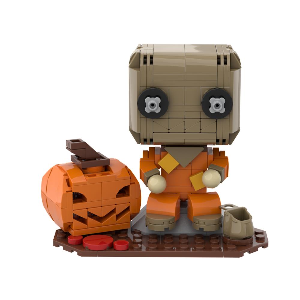 MOC Halloween Süßes oder Saures Bausteine Modell Halloween Kürbis Puppe Kreative Steine Montage Spielzeug Kinder Halloween Geschenke