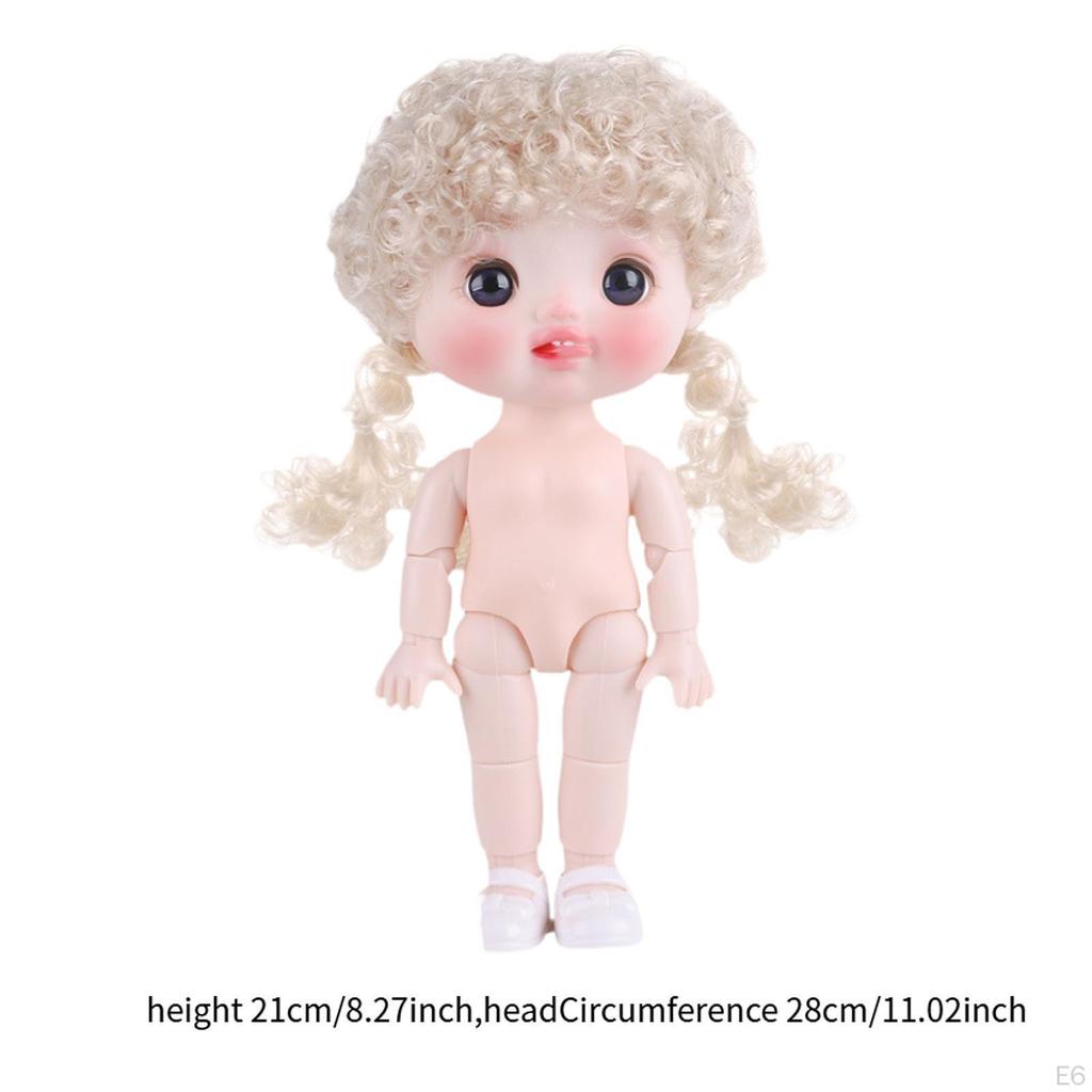 21cm BJD Doll with Footwear Interactive Design Movable Joints Educational Toy for Girls Gift Holiday