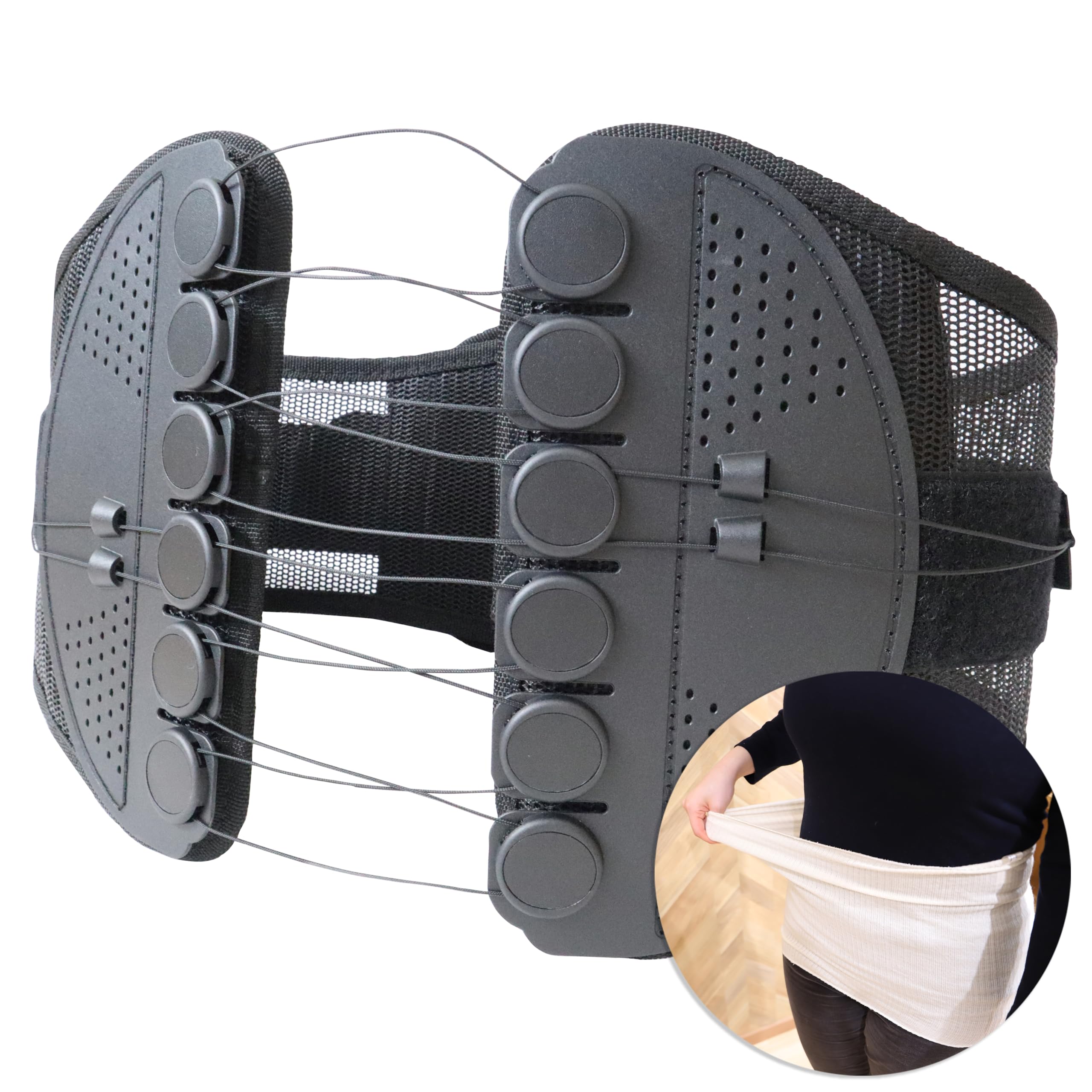 

Copa Corporation Набор для регулировки таза Kashan Поддержка Тазовый пояс Пояс для талии Осанка Тазовый корсет Поддерживающий пояс Тонкая сетка Дышащий (L (84-96см)) чёрный