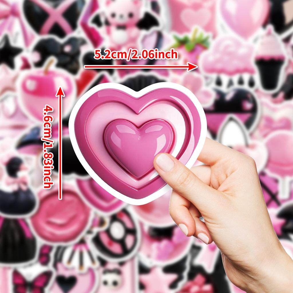 50 Creative Three-Dimensional Black Powder Style Cool Graffiti Stickers Children Reward Decorative Stickers